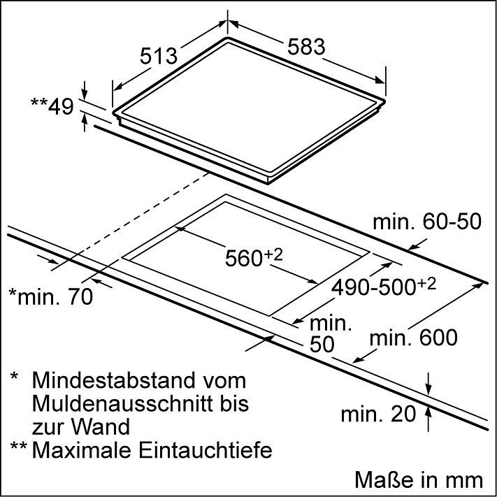 SIEMENS Elektro-Kochfeld von SCHOTT CERAN® iQ100 ET645HE17, mit Funktionsdisplay