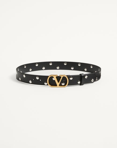 VLogo Signature Bælte i skinnende kalveskind 30 mm