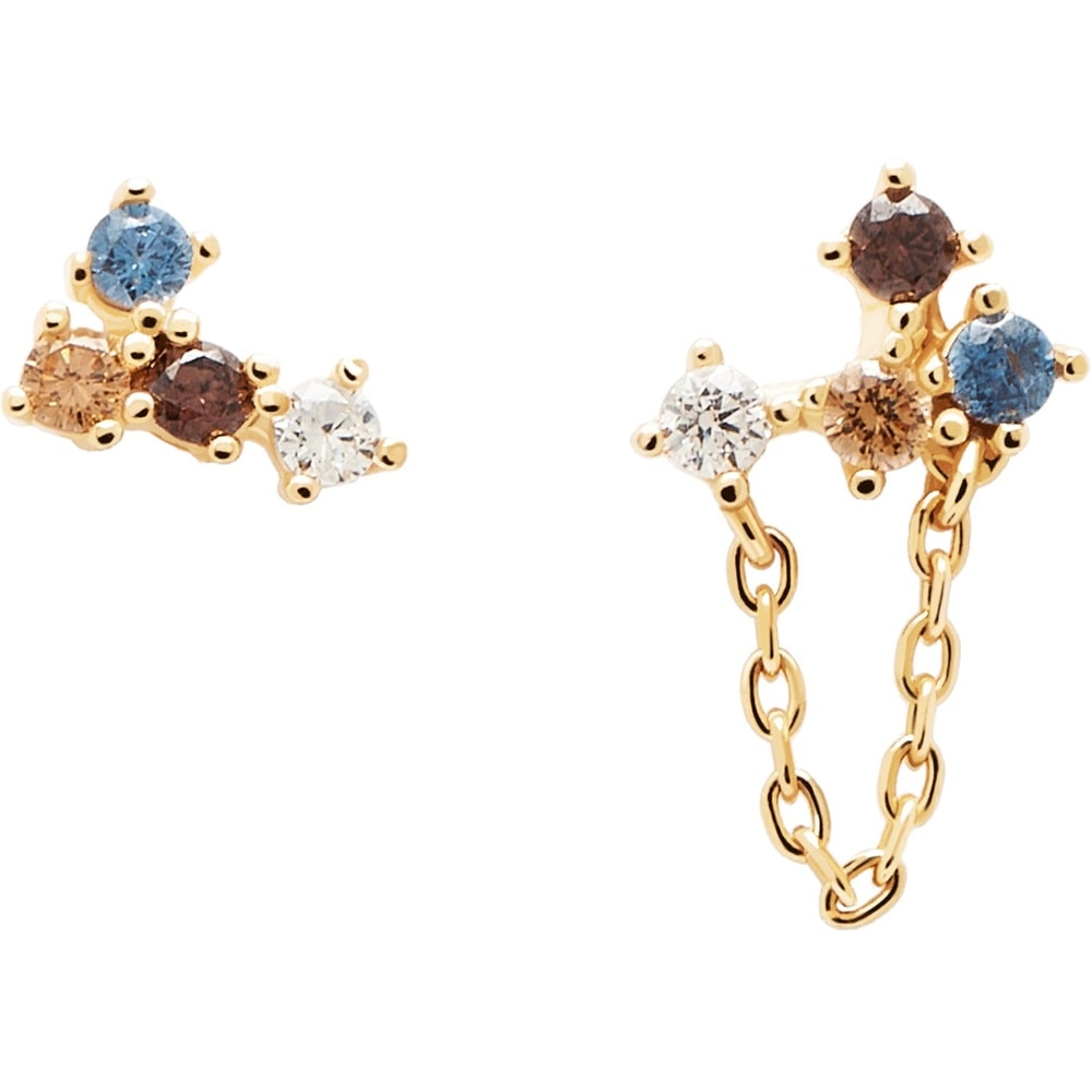 P D Paola Boucles d'oreilles à fermoir à poussette 925 Argent Boucles d'oreilles