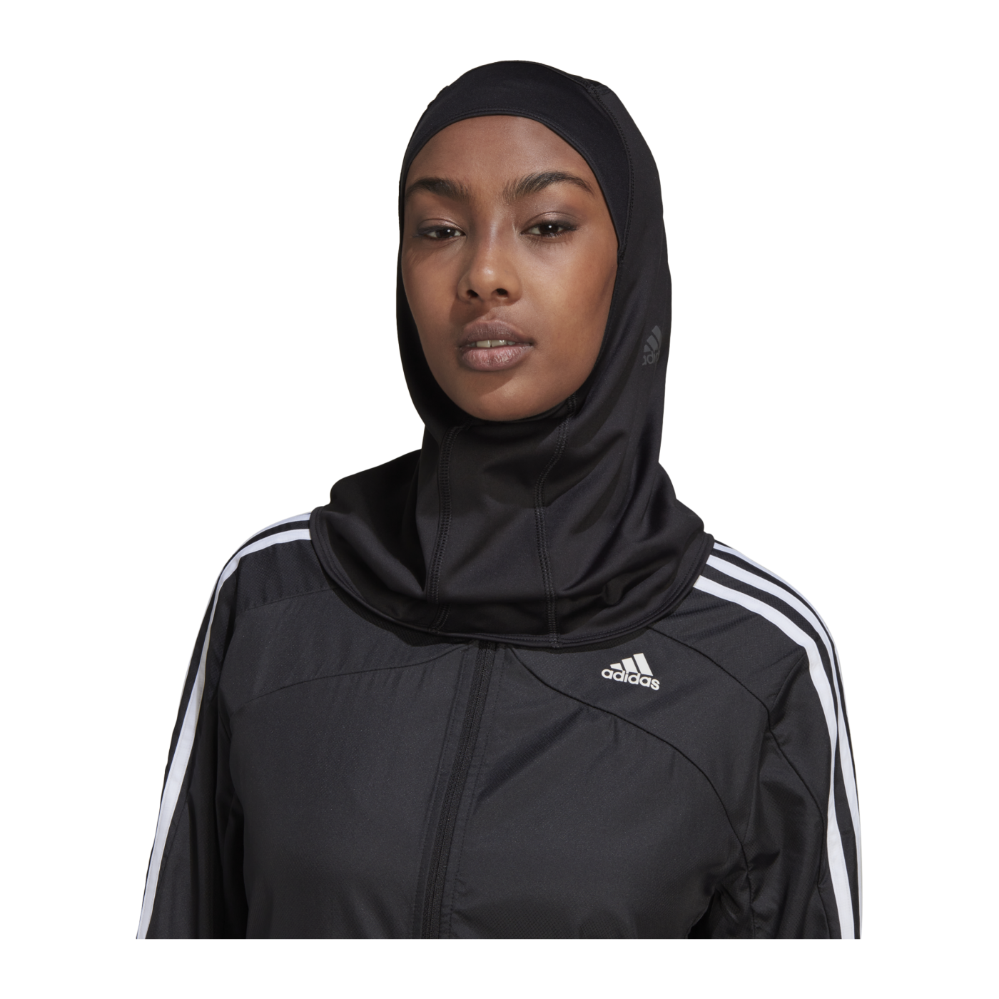 adidas 3S Stripes Hijab Running Damen Schwarz