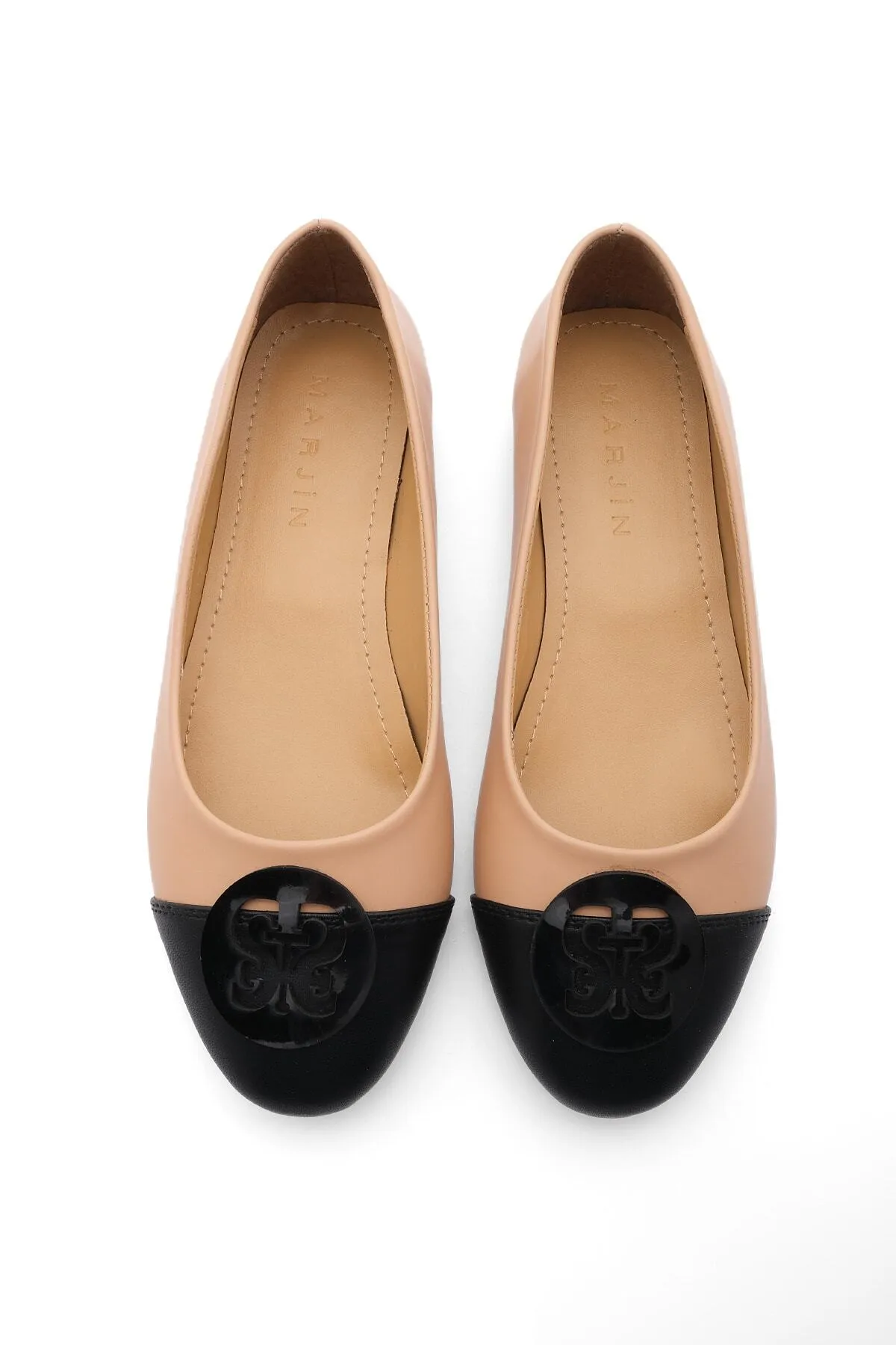 Marjin  Damen Ballerinas mit Schnalle Monda Nerz