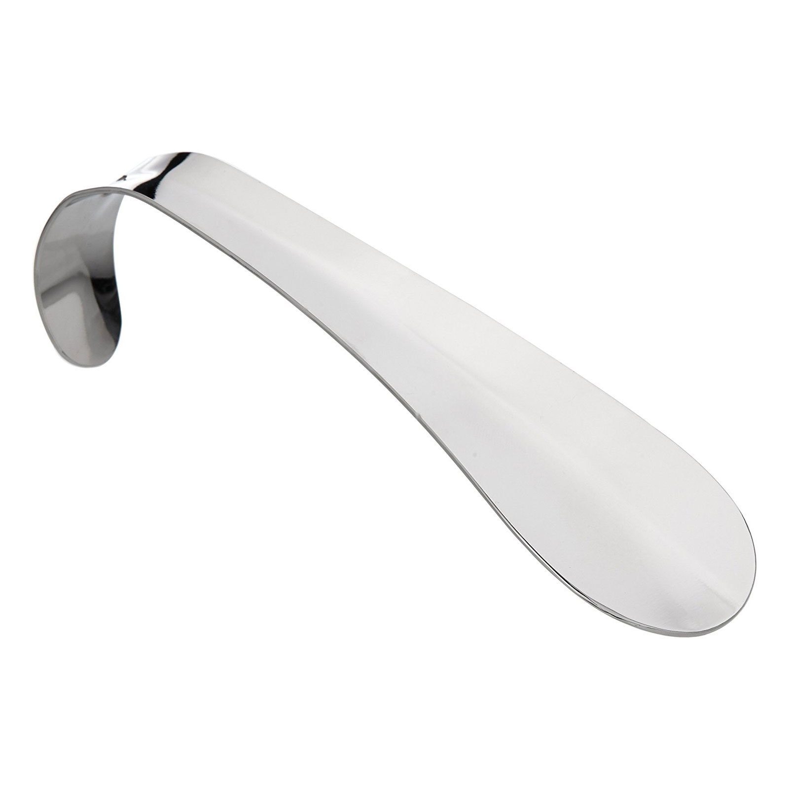 TelMo Schuhlöffel Metall Schuhanzieher 15cm, verchromt, Lochung + (Einzeln)