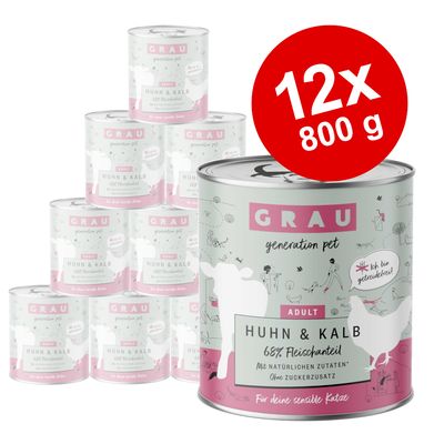 Sparpaket GRAU Adult Getreidefrei 12 x 800 g