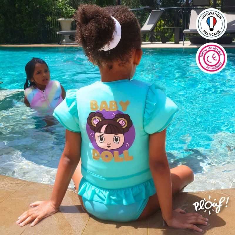 Maillot de bain flottant : Baby doll Turquoise