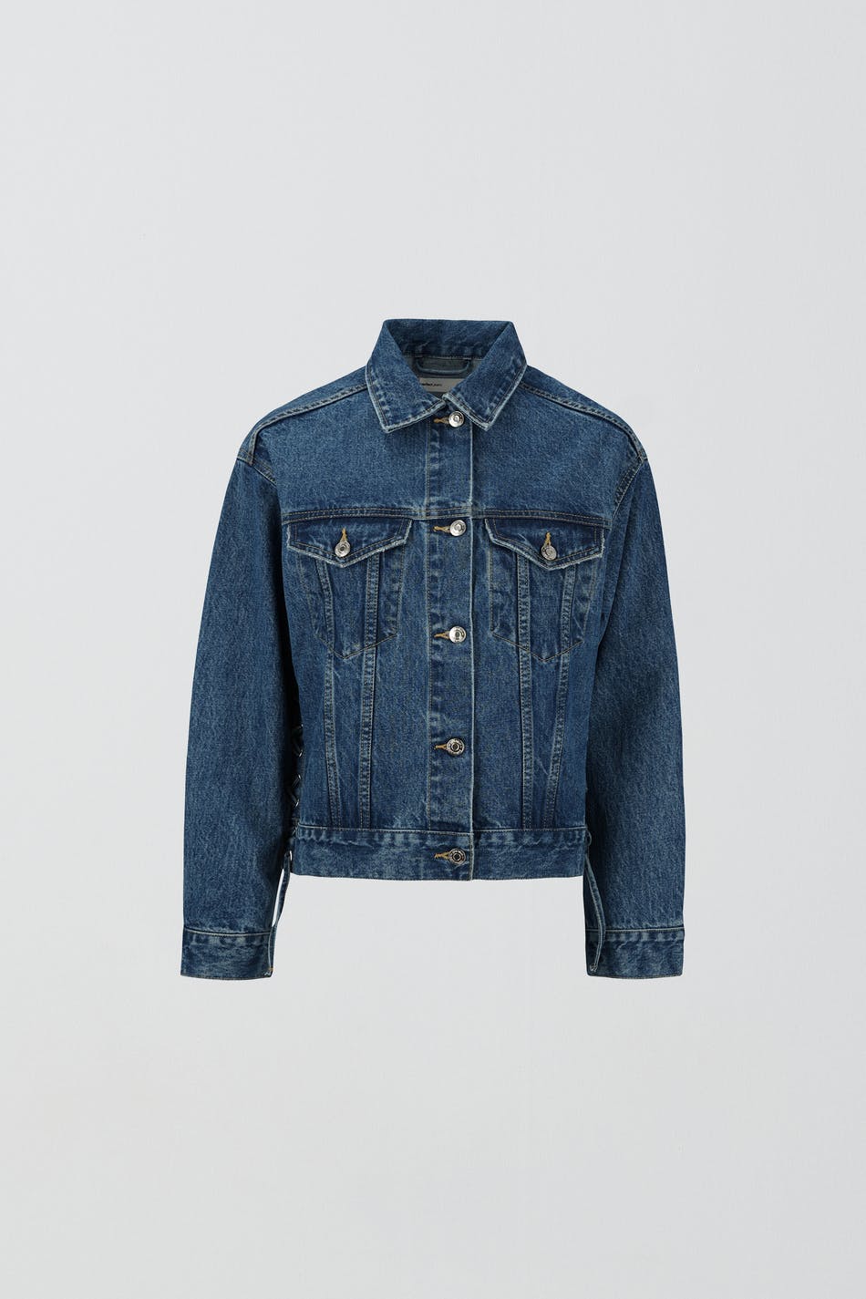 Denim lacing jacket