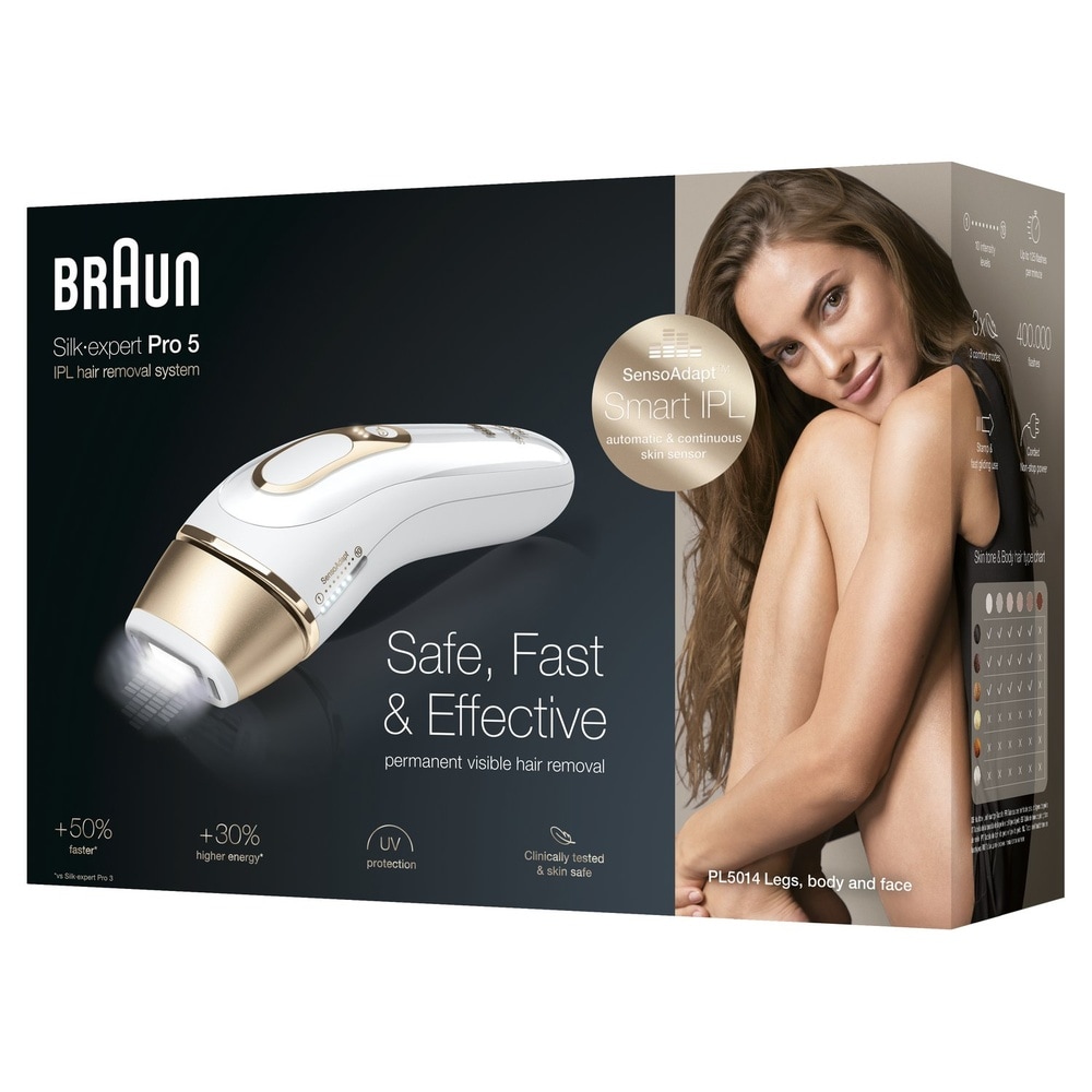braun Braun Silk·Expert Pro 5 Épilateur Lumière Pulsée Intense IPL Dernière Génération Epilateur À Lumière Pulsée