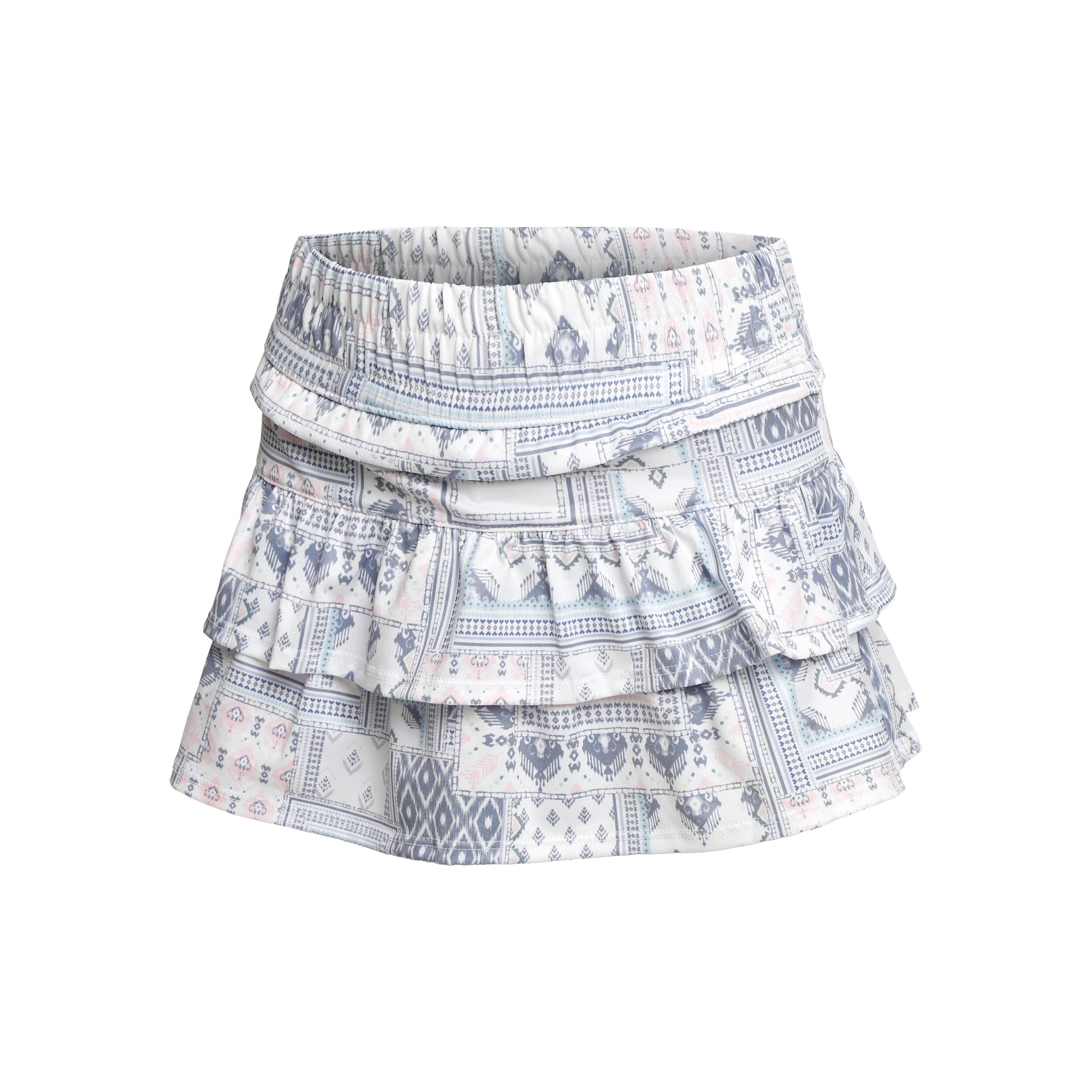 Ikat Pocket Rock Mädchen - Weiß, Flieder