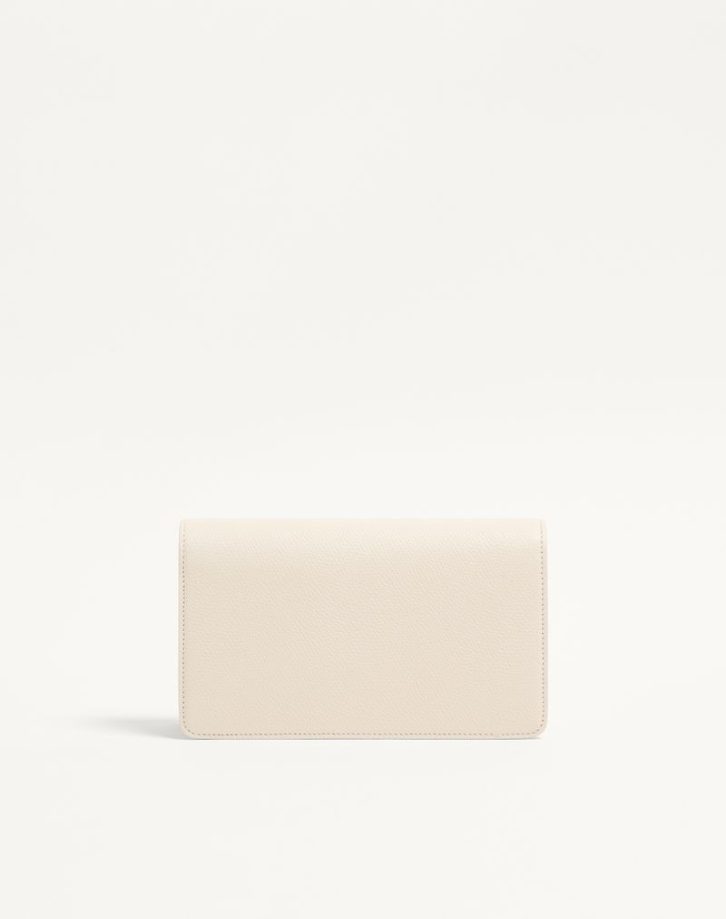 Mini Bolsa de Ombro VLogo Signature em Pele de Bezerro Granulada