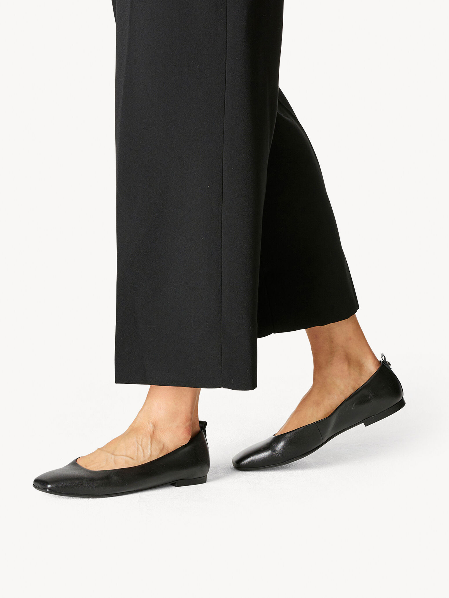Ballerine en cuir - noir