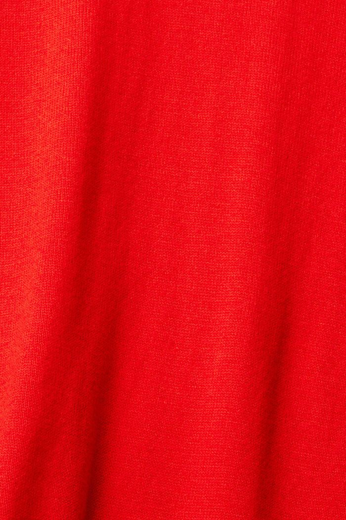 Basic V-Neck-Pullover,-Baumwoll-Mix