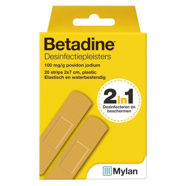 Betadine Disinfectant Patches Strips Medical device - 20 pieces