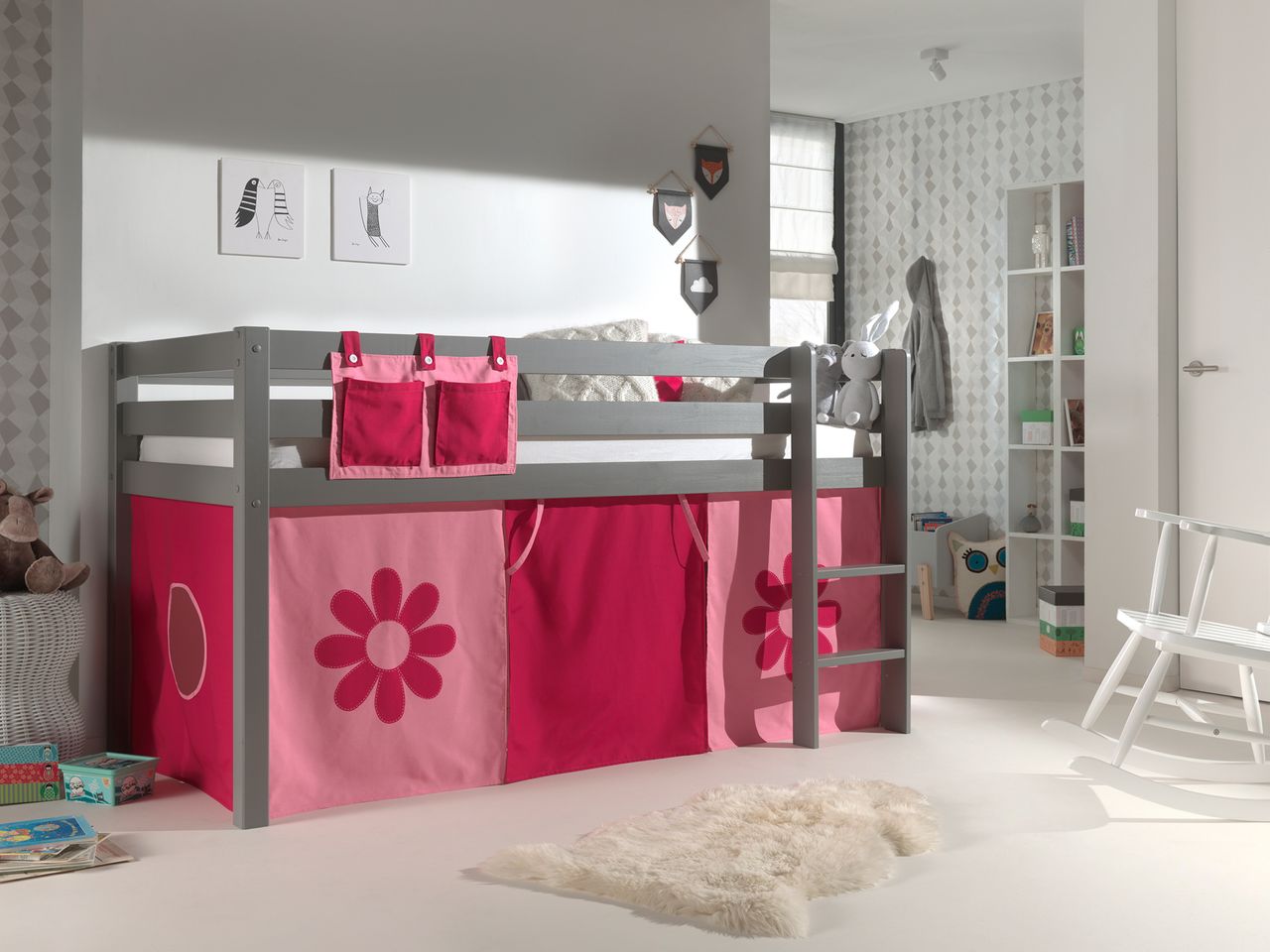 VIPACK Spielbett Pino mit Textilset 