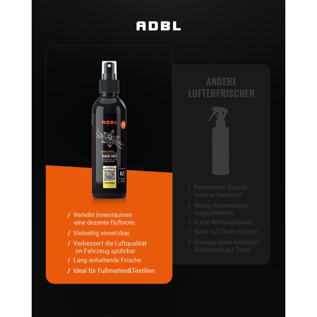 ADBL Magic Mist Vanilla Touch Innenraumduft 200ml