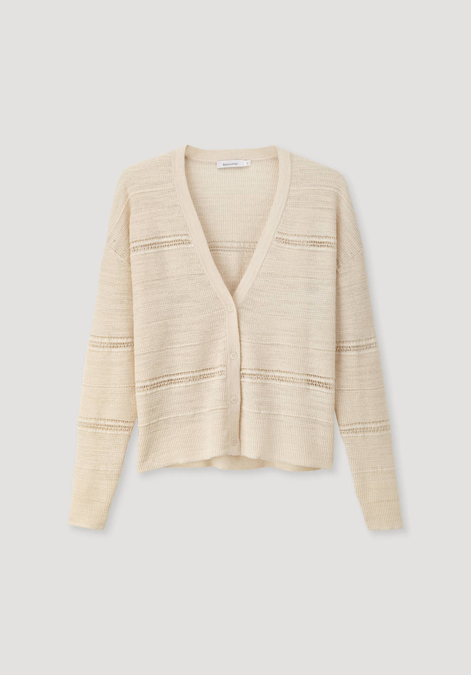 Strickjacke aus Leinen mit Bio-Baumwolle