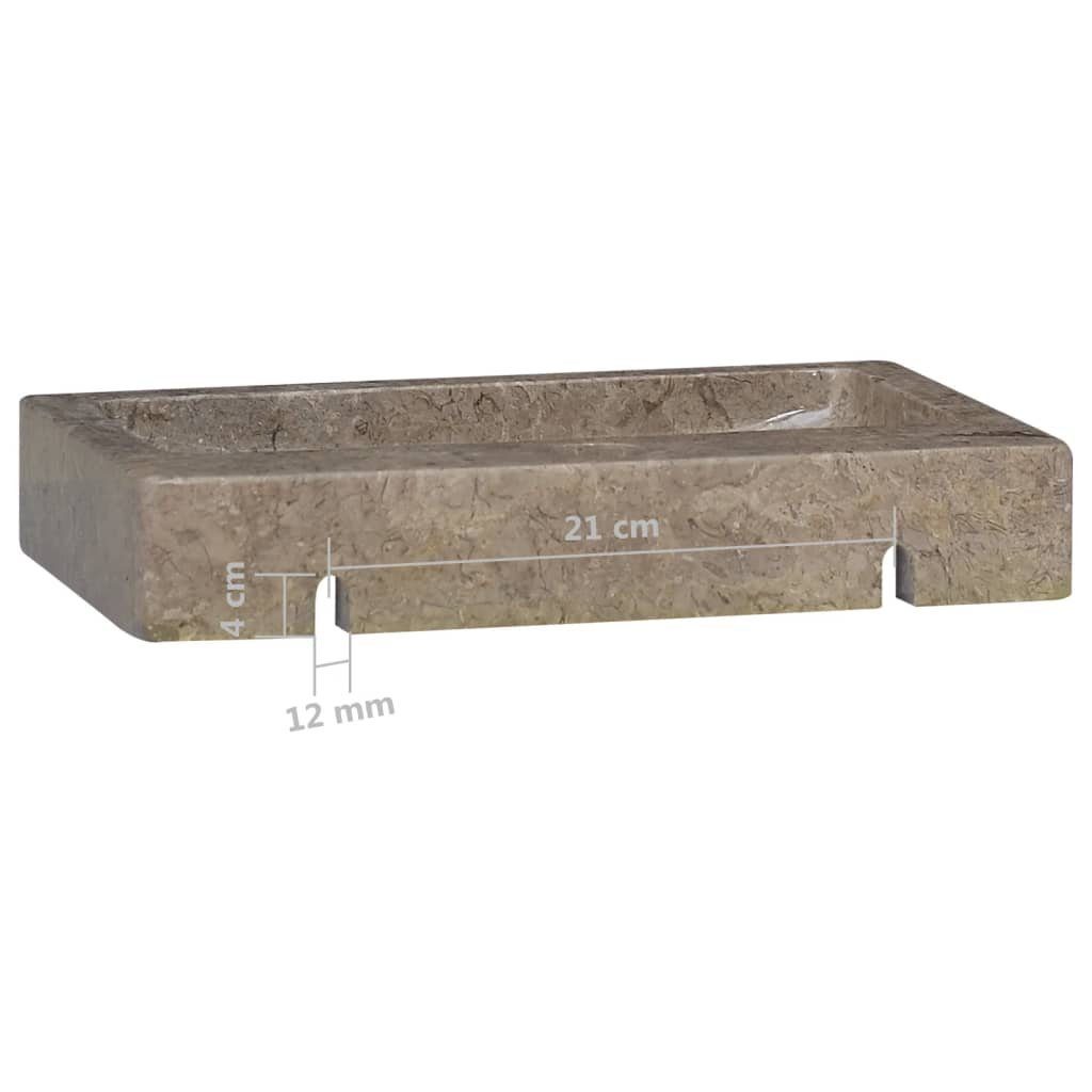 vidaXL Waschbecken Wandwaschbecken Grau 38x24x6,5 cm Marmor