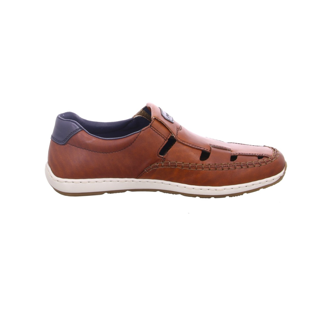 RIEKER Sportliche Slipper braun