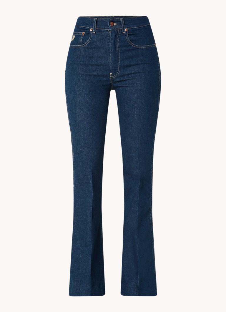 Lois Riley high waist flared jeans with dark wash
