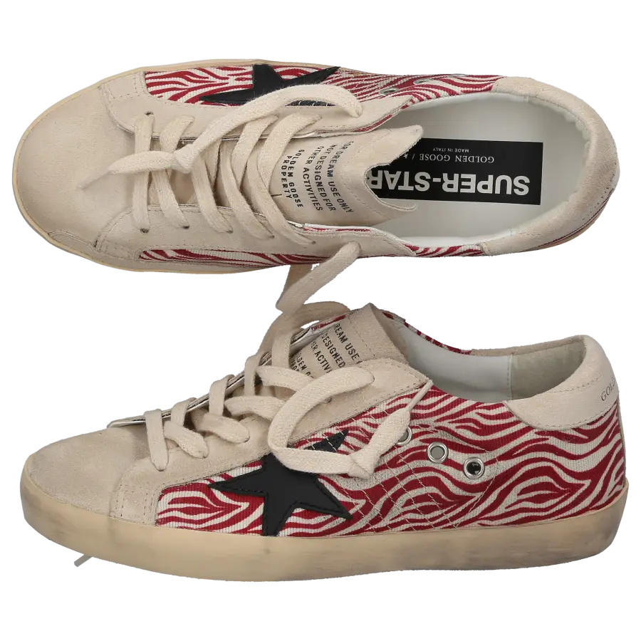 Golden Goose - Damenschuhe SUPER-STAR CLASSIC Veloursleder Canvas - beige
