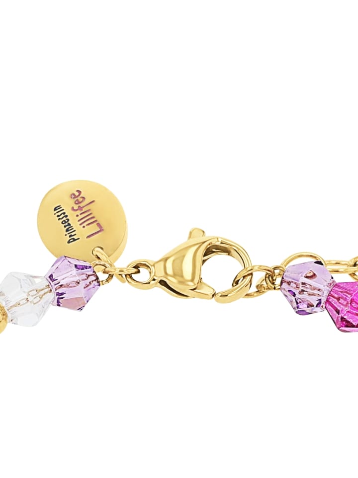 Prinzessin Lillifee Armband Edelstahl, IP Gold in Lila günstig kaufen 14 cm