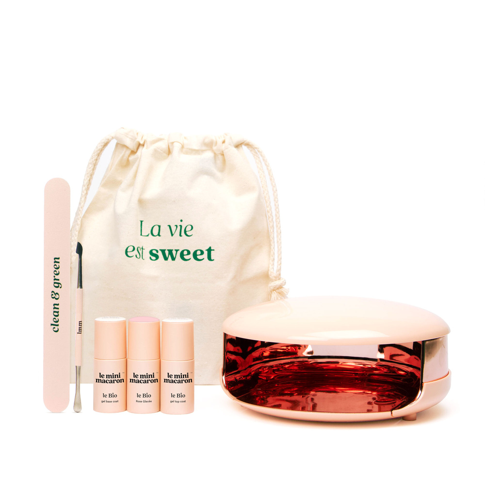 Le Mini Macaron LE BIO - Gel manucure starter kit   Rose Glacée COFFRET ONGLES
