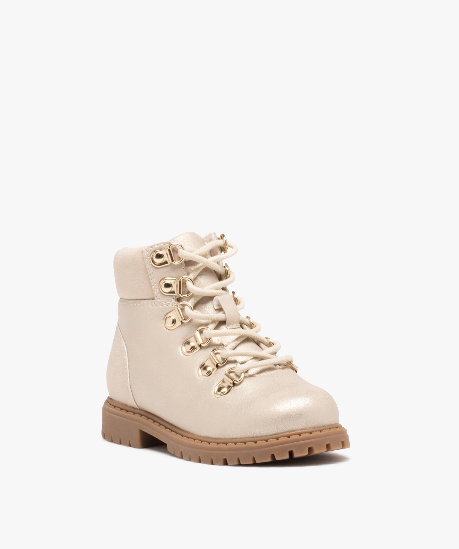 Boots irisées style randonnée fille or | GEMO