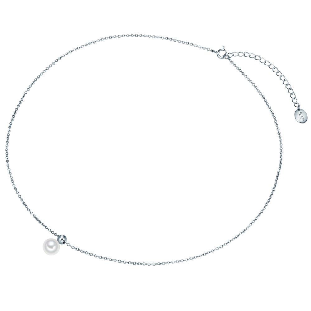 Valero Pearls Chaîne Argent sterling Perle de culture d'eau douce en Argent collier