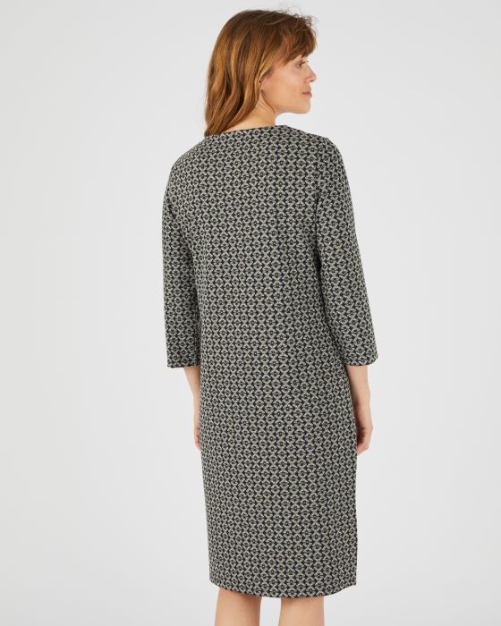 Robe-housse en maille jacquard
