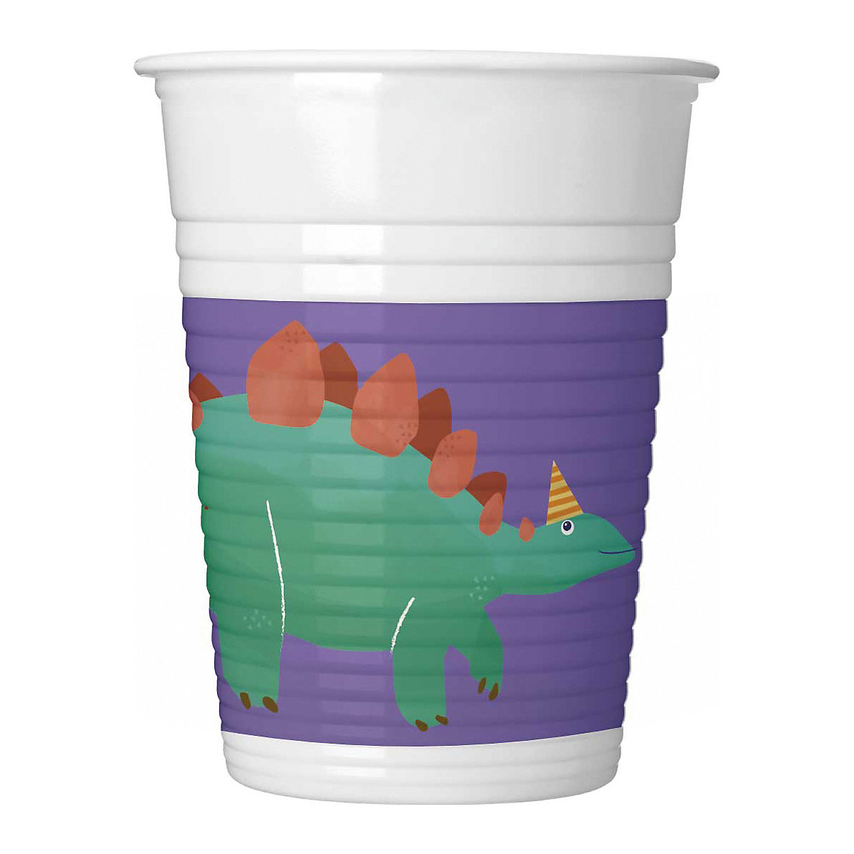Partybecher/Trinkbecher Dinosaurier Roar, 200 ml, Kunststoff, 8 Stück