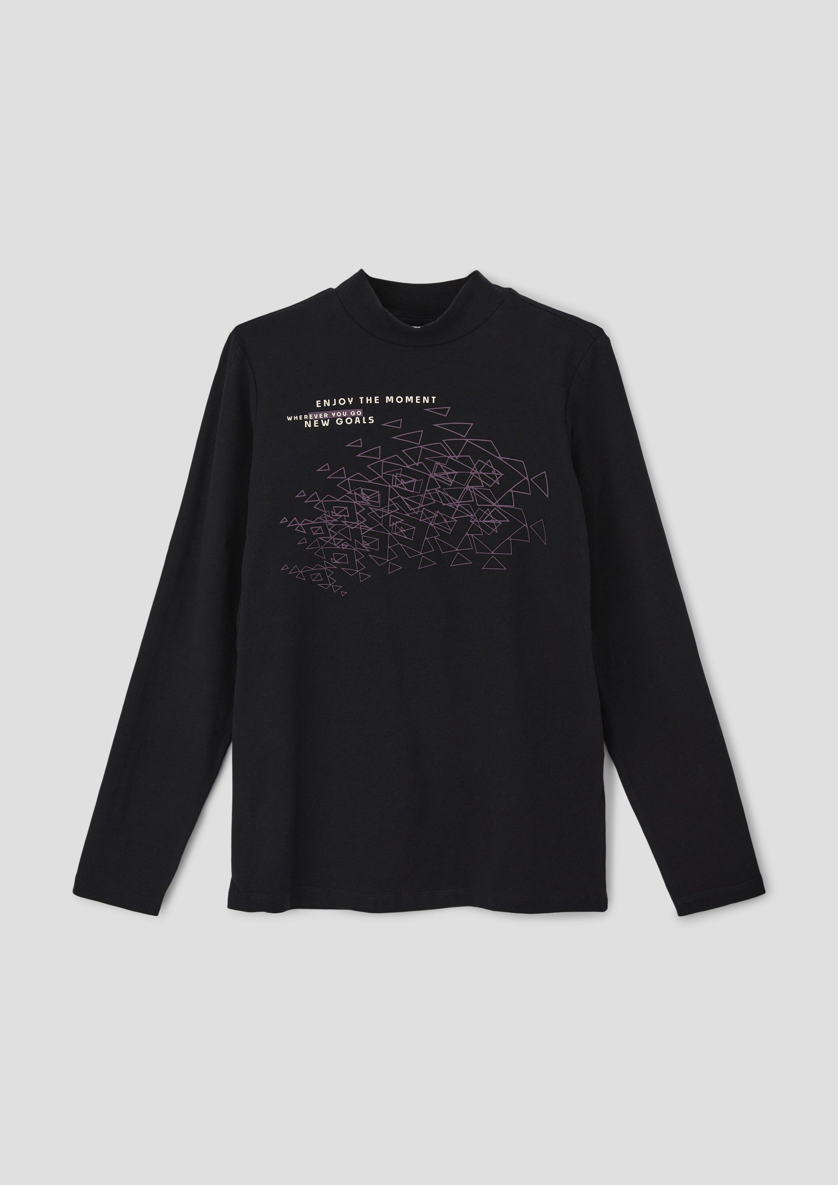 Longsleeve mit geripptem Stehkragen  2134083-9999