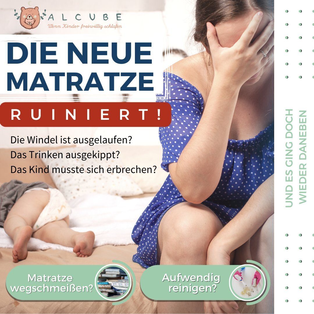 Matratzenauflage wasserdicht Spannbettlaken Matratzenschutz waschbar Alcube, Matratzenschoner 80x160 cm bis 28 cm Höhe I Matratze Kinderbett 80x160