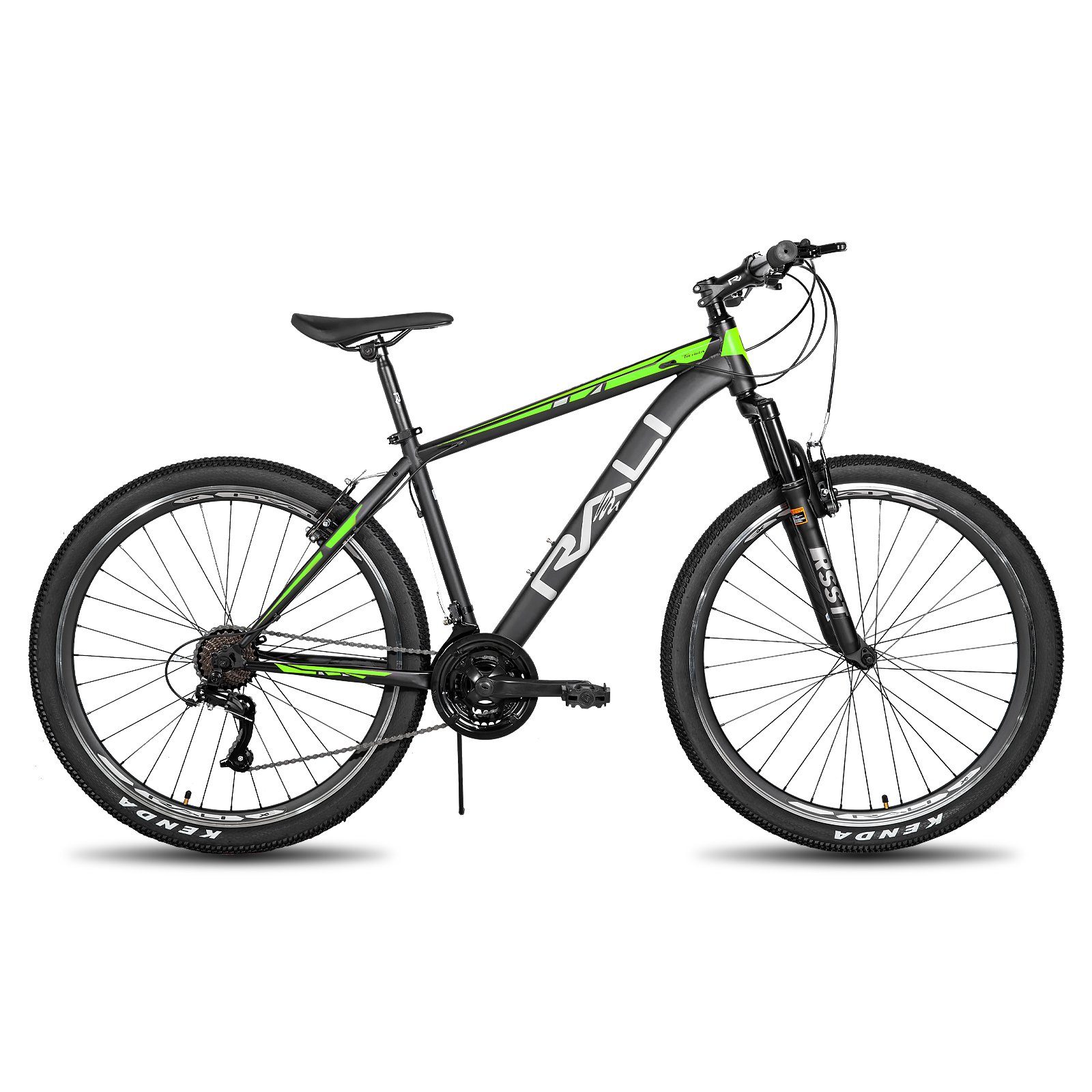HILAND Mountainbike RALI 27,5 Zoll Hardtail MTB mit Kenda Reifen,Leichter Stahlrahmen, 21 Gang Shimano, Kettenschaltung, (set, mit Schutzblech Set), für Damen und Herren 165 - 190 cm MTB Hardtail Fahrrad