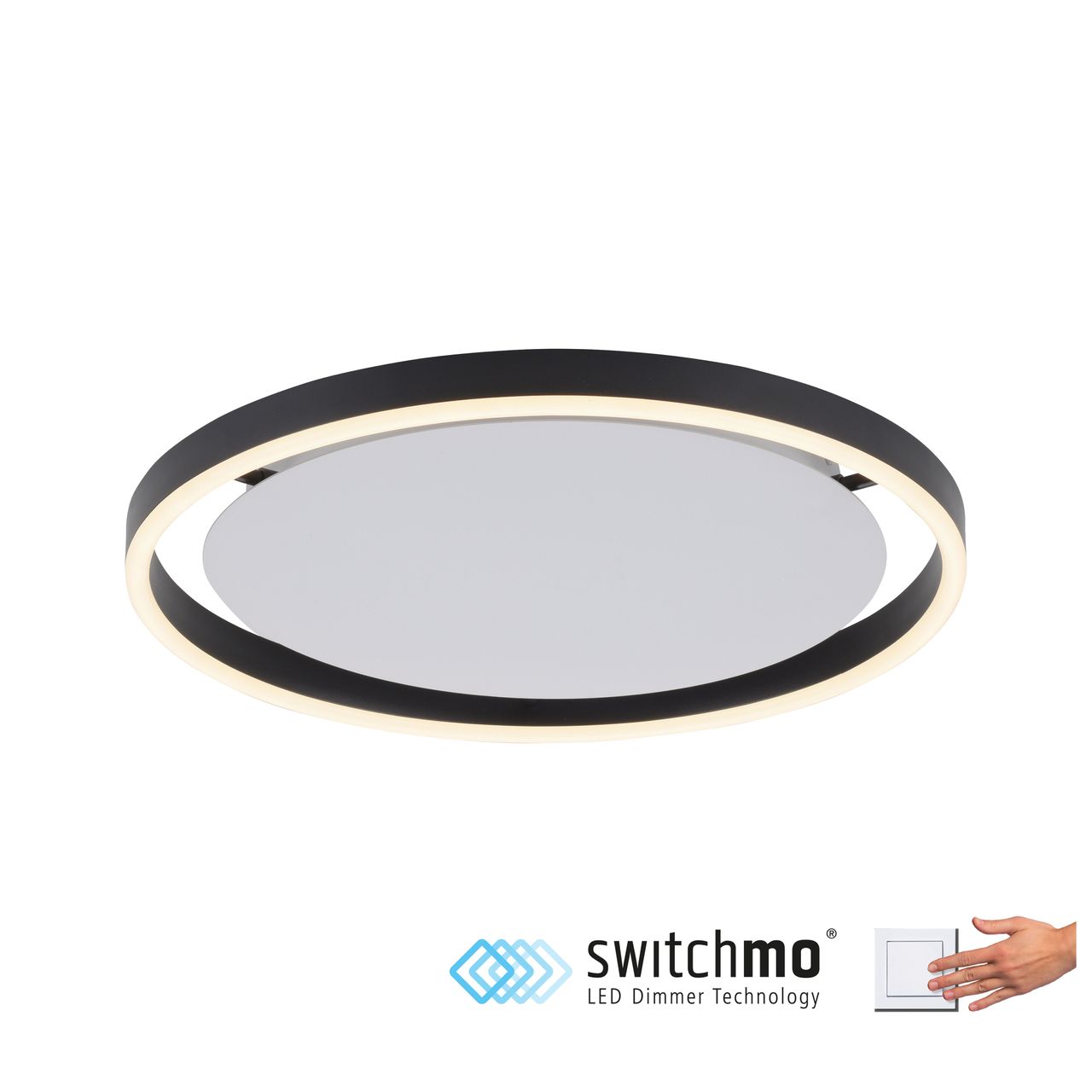 JUST LIGHT JUST LIGHT. LED Deckenleuchte RITUS, rund, 3-Stufen Dimmer, 3000Kelvin,  Innenleuchte, IP20