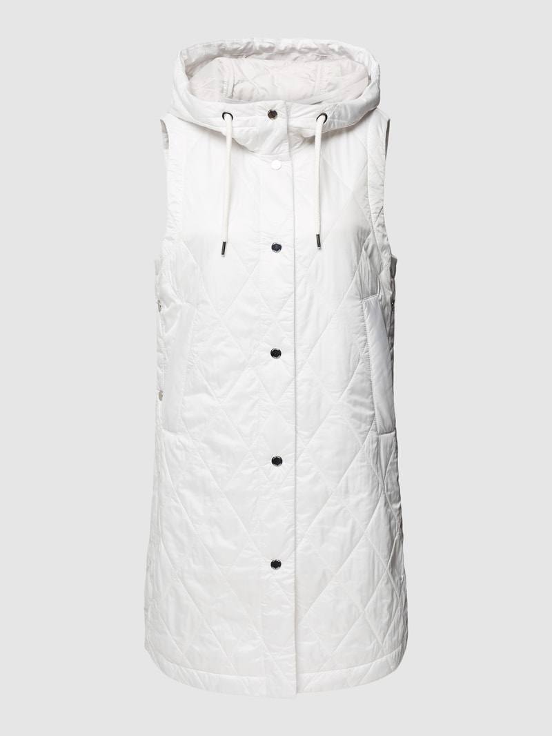 Steppweste mit Stehkragen in offwhite