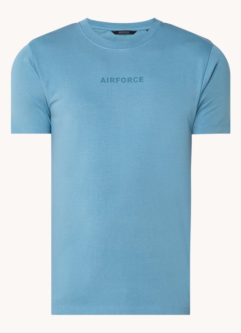 Tricou Air Force din bumbac organic, cu logo și imprimeu pe spate.
