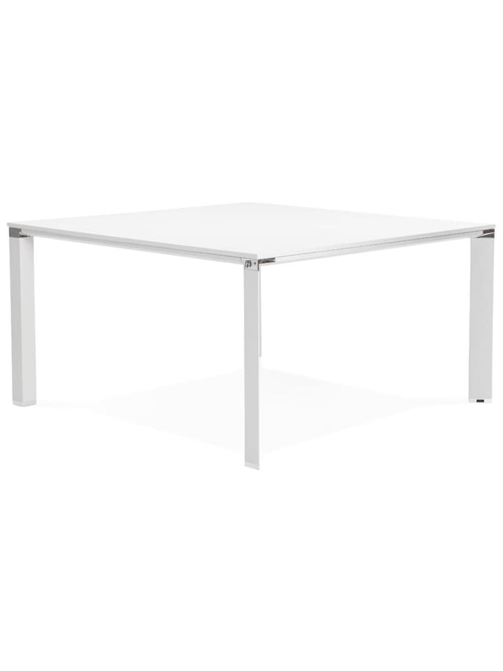 KADIMA DESIGN Schreibtisch Quadrat 140x140 cm modern funktional, Bürotisch in Weiß günstig kaufen