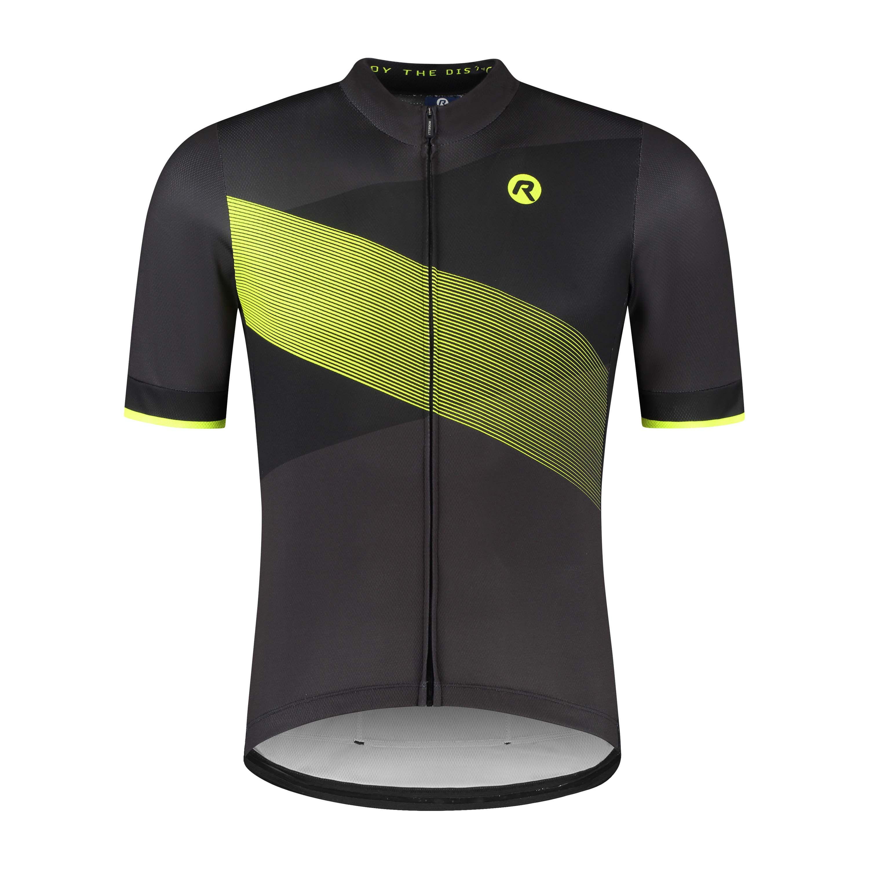 Rogelli Groove Grau/Gelb Herren Radtrikot Kurzarm