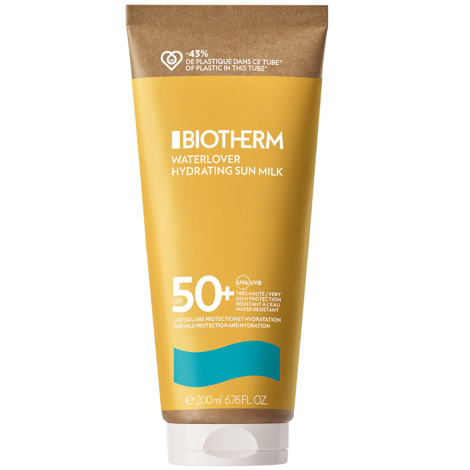 Biotherm Waterlover Lait Solaire Hydratant SPF50+ - Tube éco-conçu Lait solaire hydratant Visage & Corps