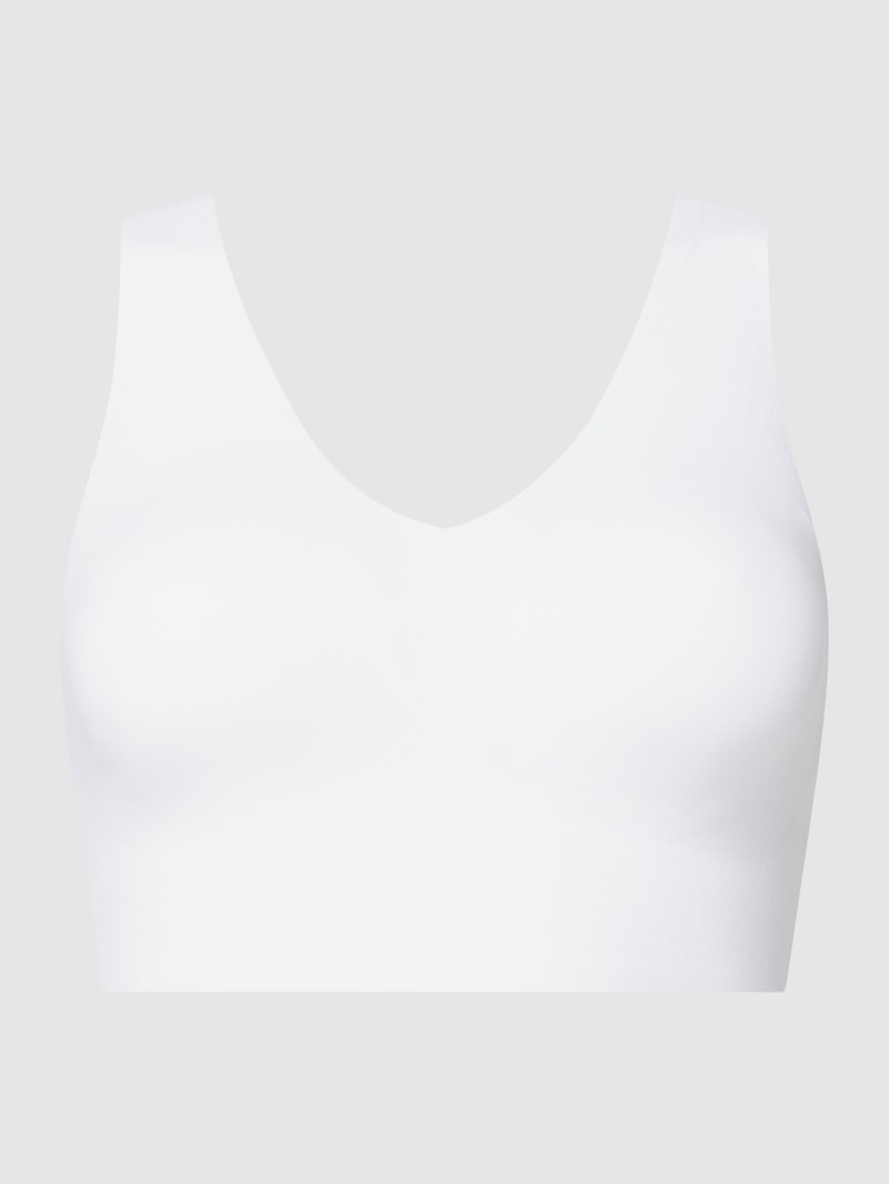 Bustier mit Stretch-Anteil - wattiert in weiß