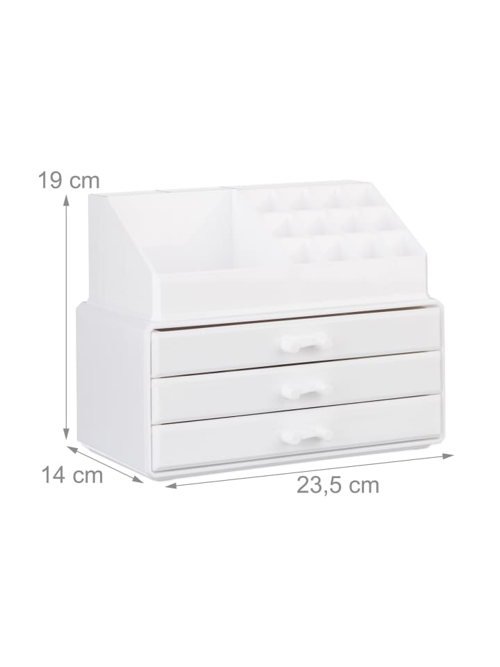 relaxdays 2x Make-Up-Organizer in Weiß günstig kaufen onesize