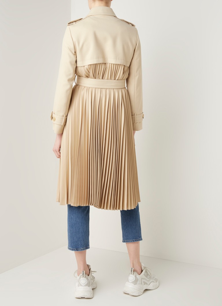 Trench plisat Sandro cu curea.