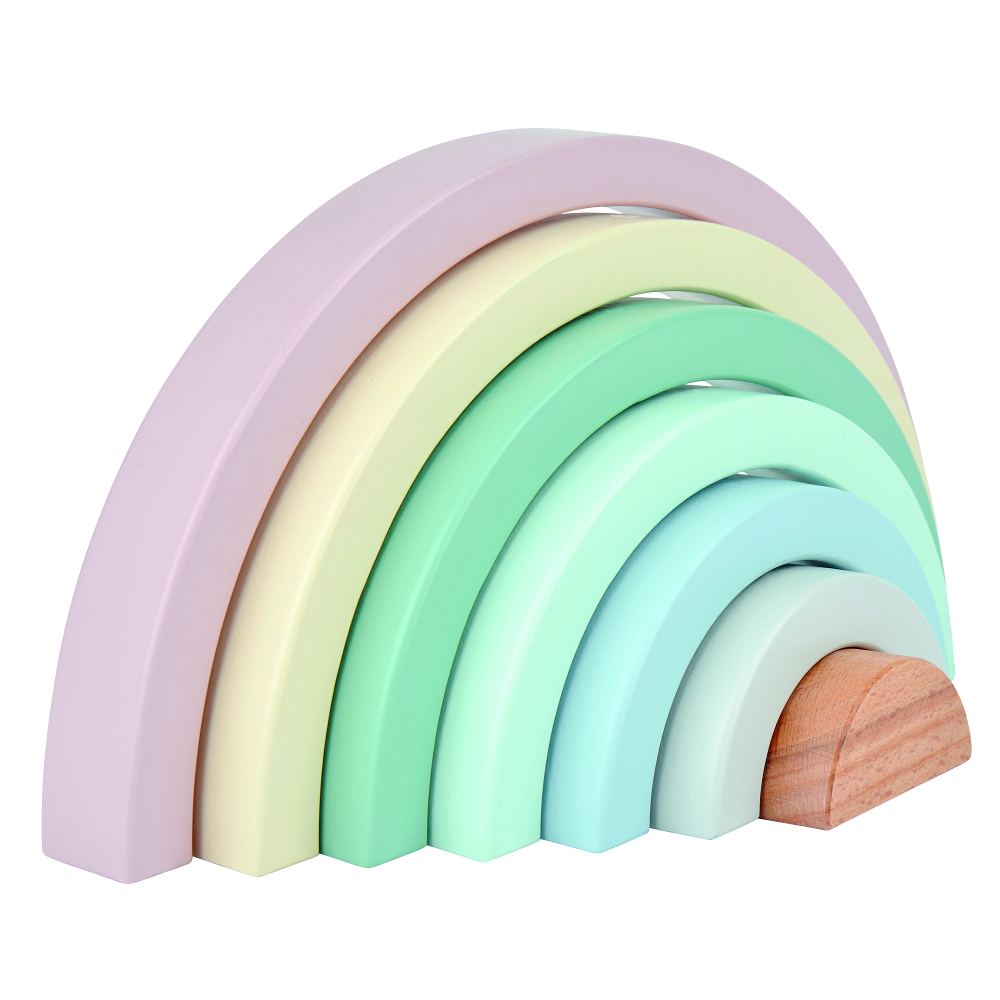 Spielzeug Regenbogen Holz rosa