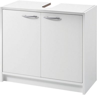 BASIC by Balculina Waschbeckenunterschrank Smash Badschrank Unterschrank WBU (1-St) weiß matt mit Breite 63 cm, Badezimmerschrank mit 2 Türen