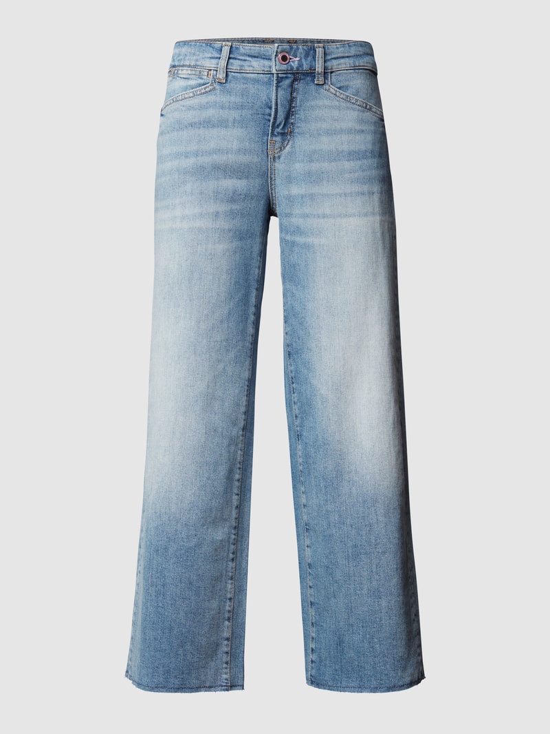 Jeans mit Brand-Detail Modell 'Christie' in hellblau