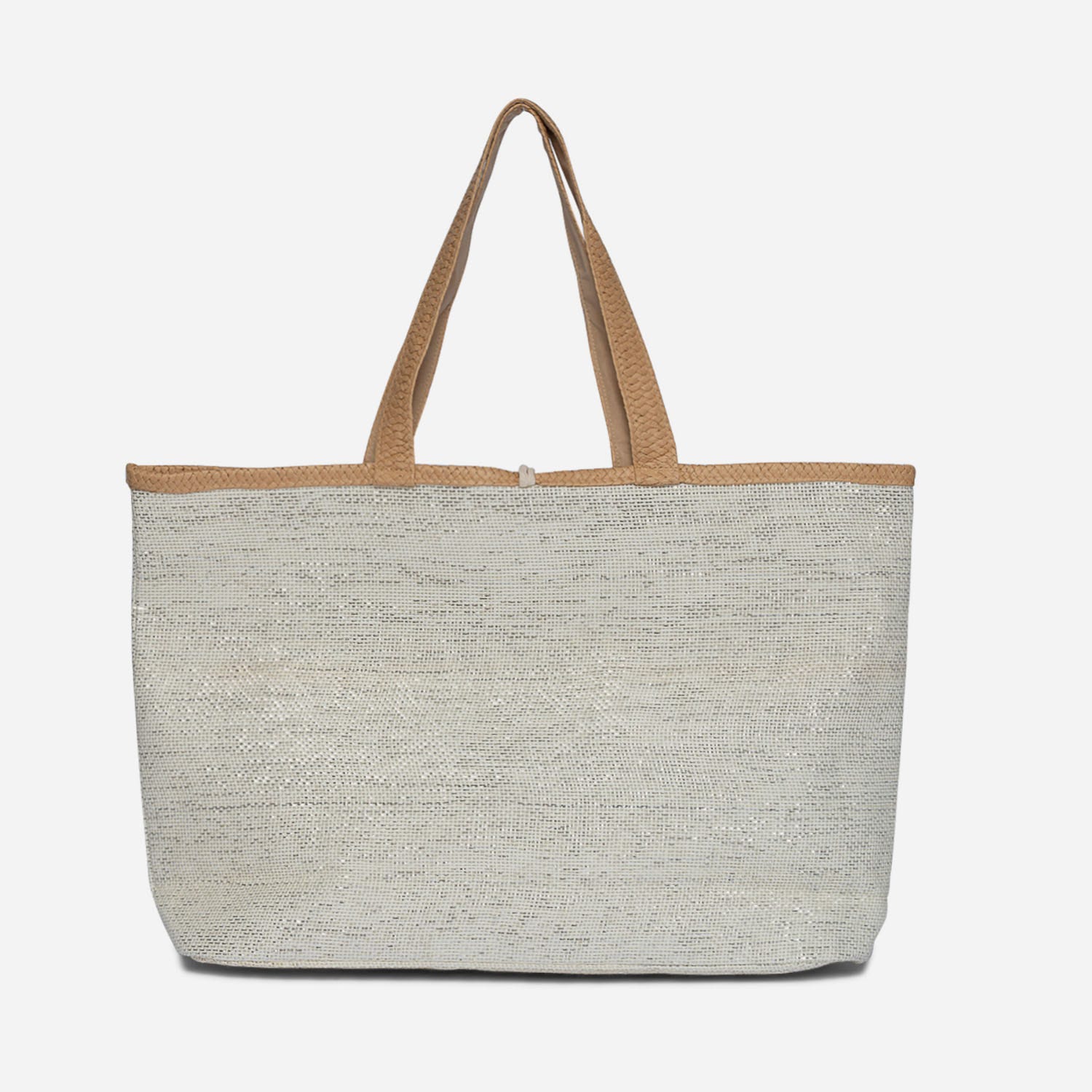 Sac cabas LES TROPÉZIENNES beige à logo