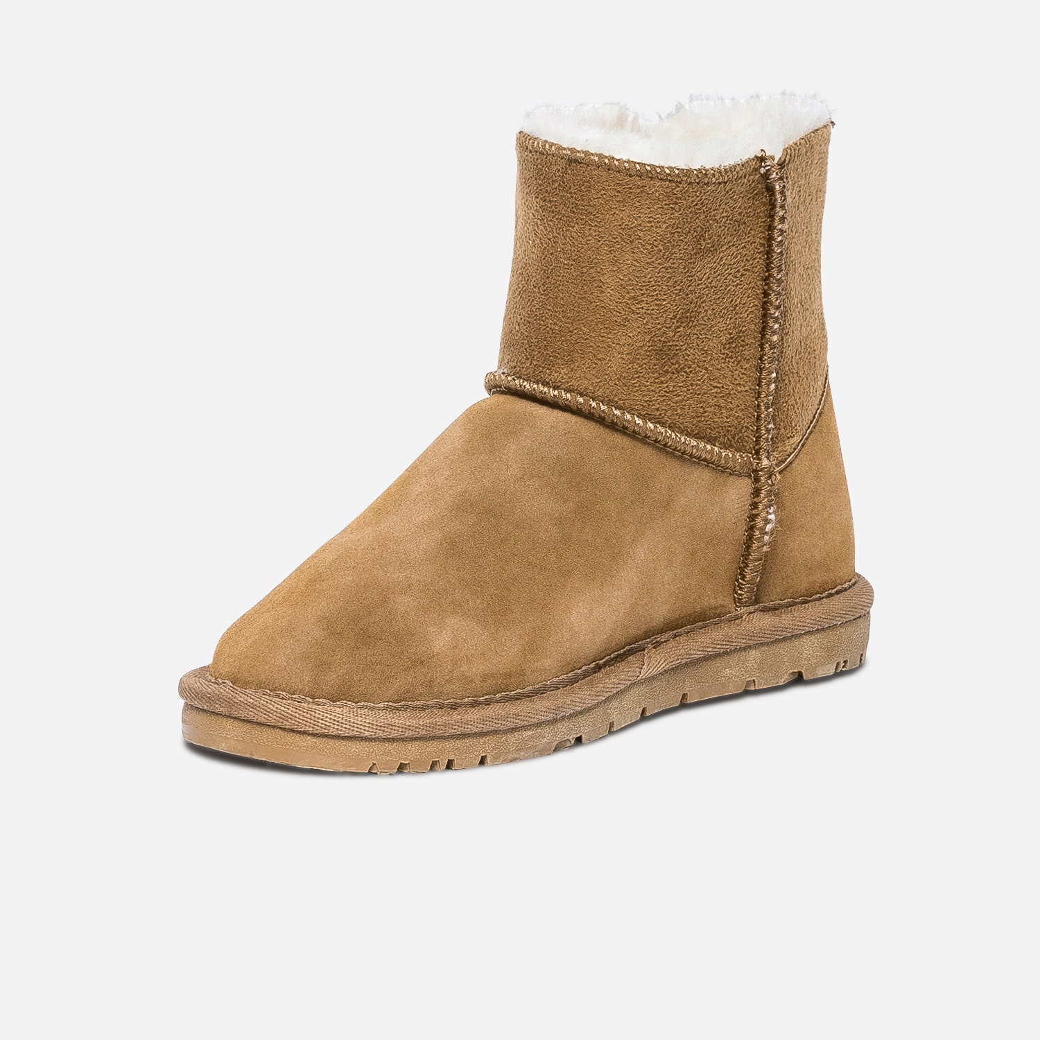 Boots camel suédé et fourré