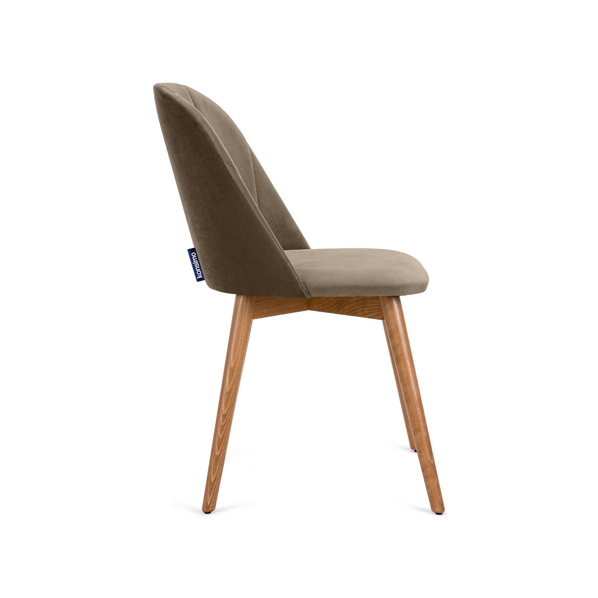 Konsimo Polsterstuhl BAKERI Esstischstühl Wohnzimmerstühl Küchenstühl Esszimmer Stühl (Esszimmerstühl, 1 St), Gestell aus Massivholz, Velours-Sitz
