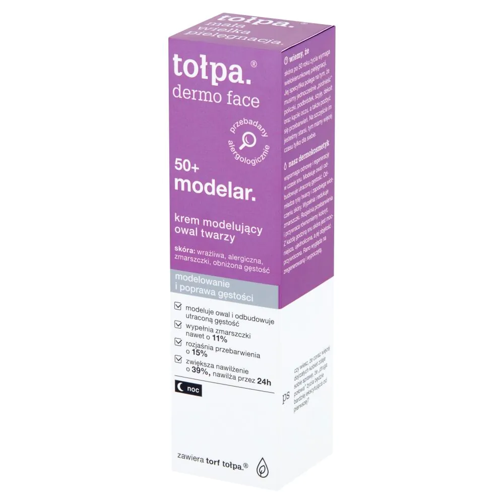 Tołpa Modelar 50+ Nachtcrème voor het modelleren van de gezichtsovaal