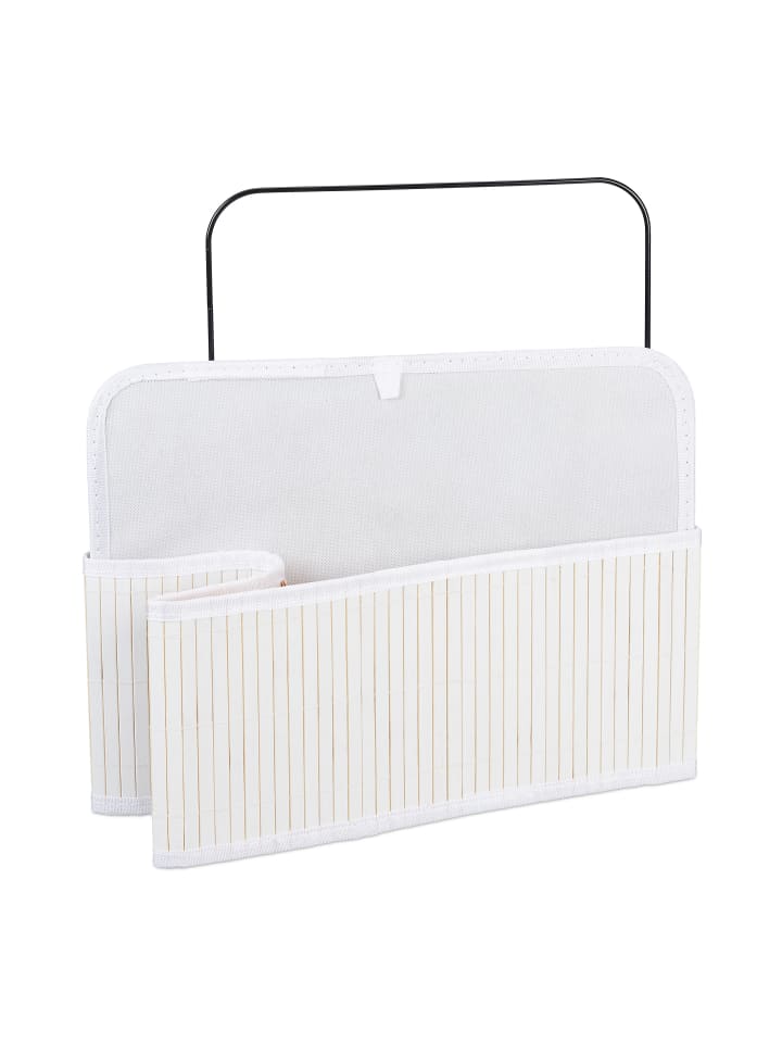 relaxdays Aufbewahrungskorb in Weiß - (B)38 x (H)16,5 x (T)28,5 cm günstig kaufen onesize