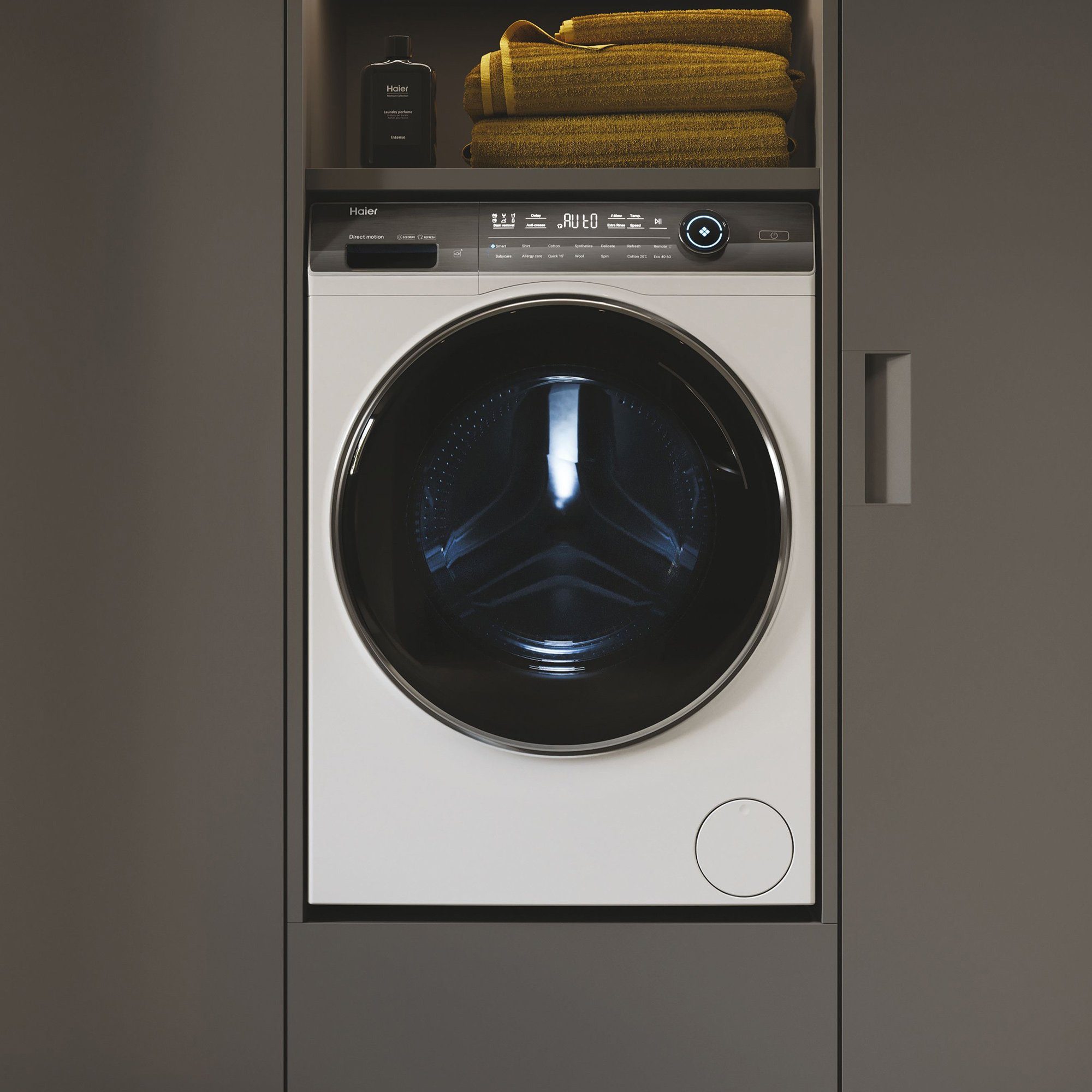 Haier Waschtrockner HWD120-B14979U1, 12,00 kg, 8,00 kg, 1400 U/min, hOnApp, i-Time, XL Drum, iRefresh