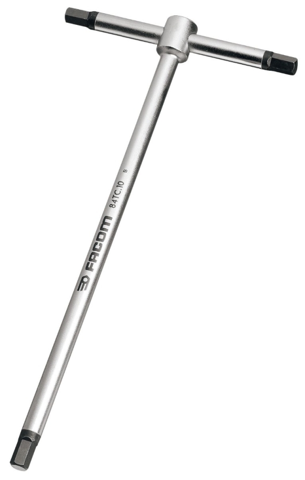 Cheie Allen în formă de T Facom 84TC.5, dimensiuni metrice, 6 laturi, 210 x 105 mm